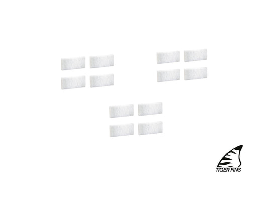 3 Pack of 4 White Pads tiger fins